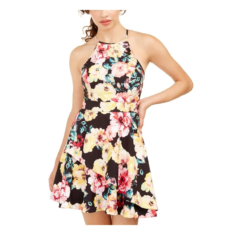 Don't Wait Speechless Women's Sleeveless Short Fit Flare Dress Yellow Size 7