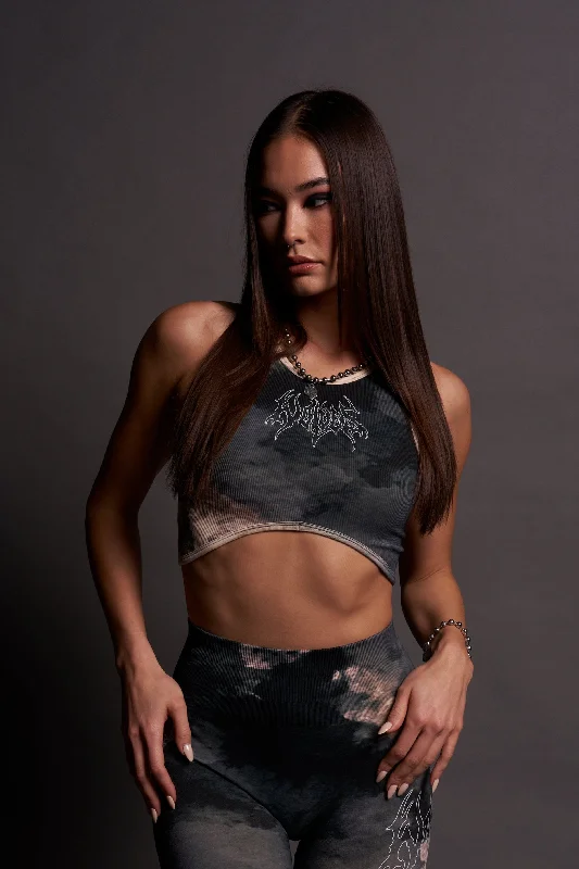 Extra Discounts Hesh "Everson Seamless" Curve Tank in Sandstorm Marble Wash