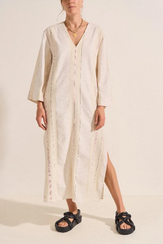 knit dressAgave Cream Boucle Stripe Caftan