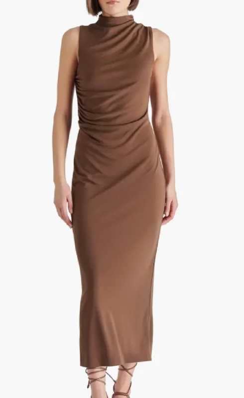 luxury dressBrown Midi Dress by Steve Madden