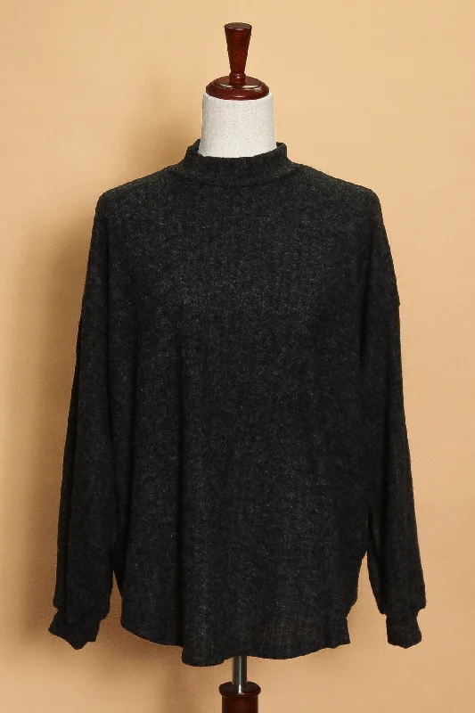 Charcoal Ribbed Sweater