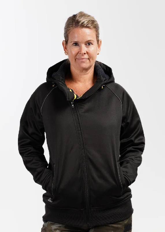 Bonus Savings Women's fleece zip front hoodie with sherpa lining