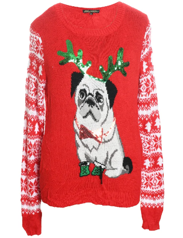 Animal Design Christmas Jumper - L