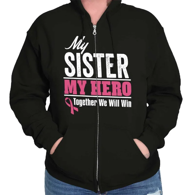 Exclusive Savings fleece-lined hoodieMy Sister My Hero Zip Hoodie