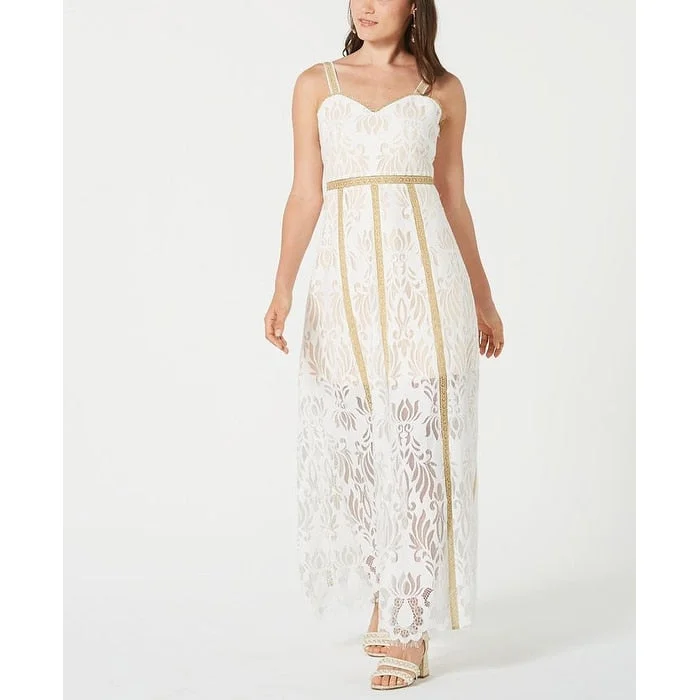 The Best Prices Foxiedox Women's Sleeveless Maxi Evening Dress White Size X-Large
