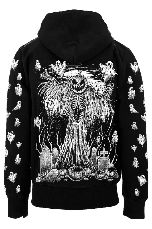Exclusive Offers Pumpkin Reaper Hoodie [Ghost Sleeves] [Zipper or Pullover]