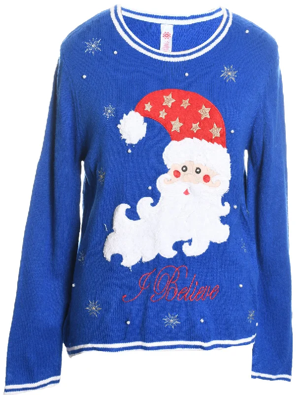 Blowout Sale Santa Claus Christmas Jumper - L