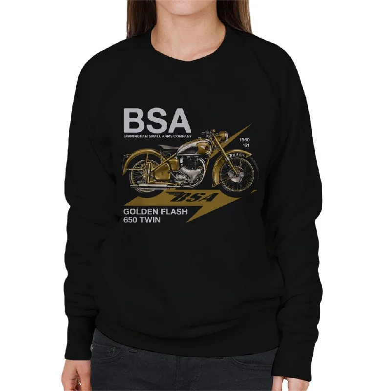 Special Savings cozy workout hoodieBSA Golden Flash 650 Twin Women's Sweatshirt