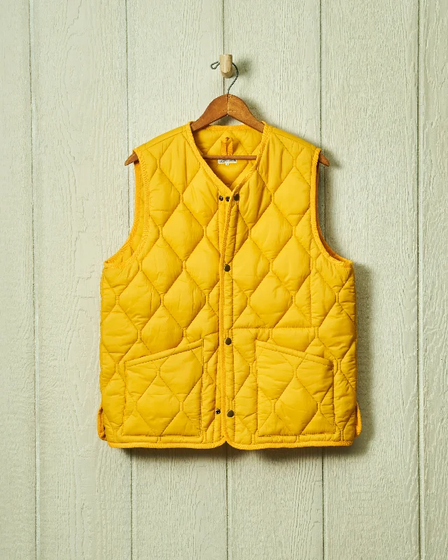 Quilted Vest in Yellow