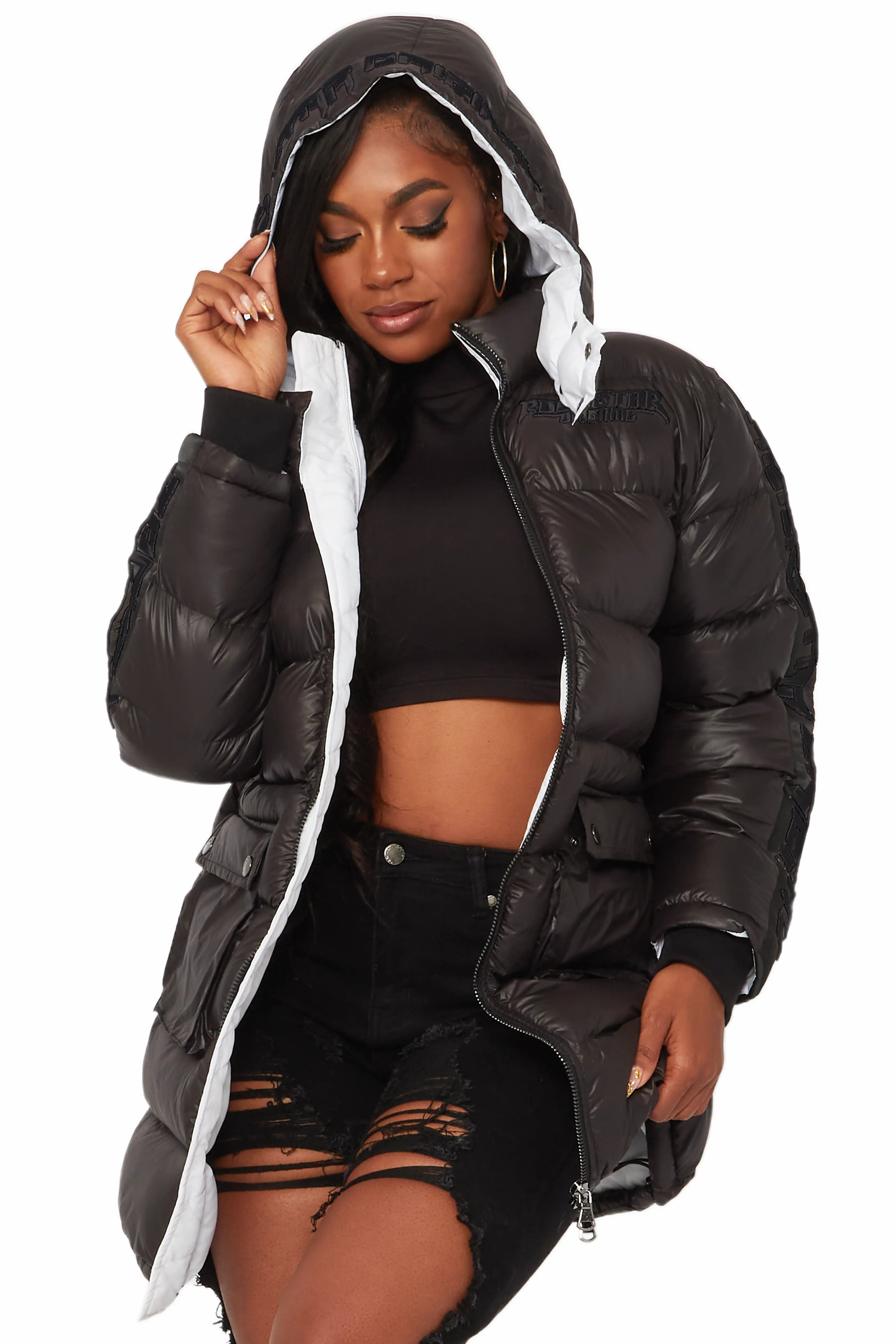Mega Deal Nikita Black/Black Long Puffer Jacket