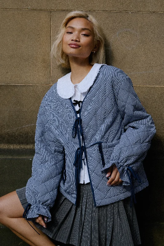 Early Access Tillie Check Print Quilted Overcoat