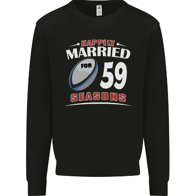 fashionable workout wear59 Year Wedding Anniversary 59th Rugby Mens Sweatshirt Jumper