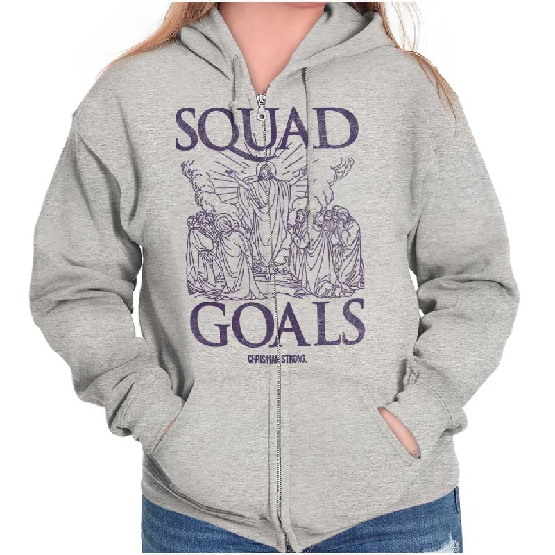 New Arrival graphic hoodieJesus Squad Goals Zip Hoodie