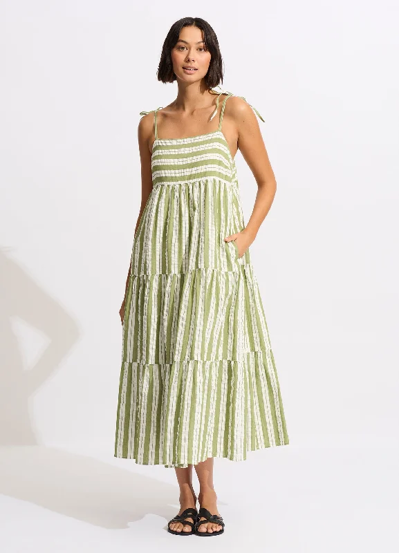 Online Only Cabana Tier Maxi - Olive Green