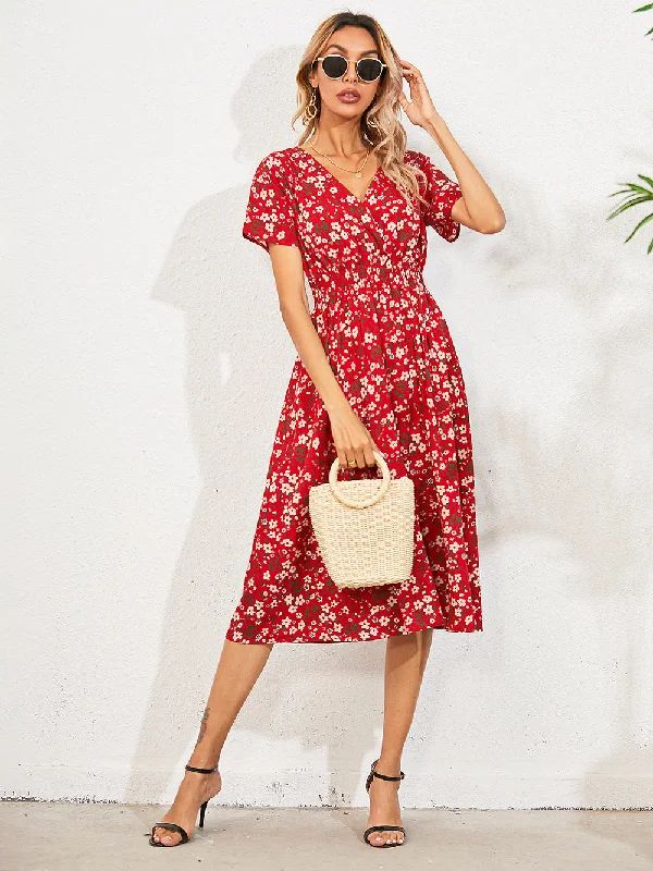 relaxed fit dressTheodora Floral Ruffle Mini Dress - FINAL SALE