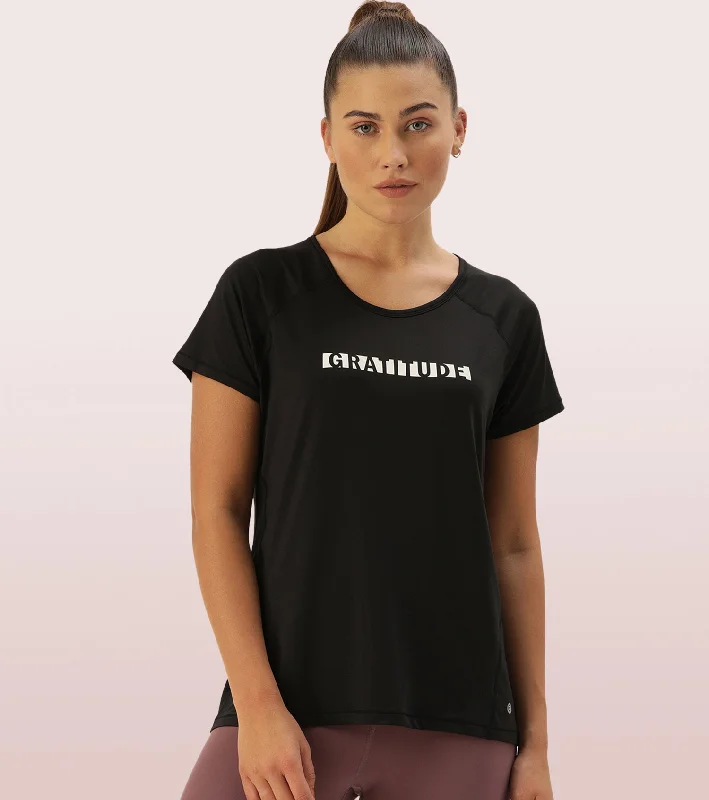 Super Sale Basic Active Tee | Raglan Sleeve Scoop Neck Dry Fit Graphic Tee