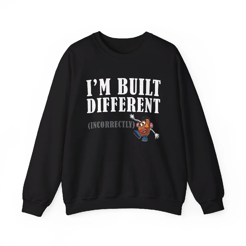 contemporary fitness sweatshirtBuilt Different Unisex Sweatshirt