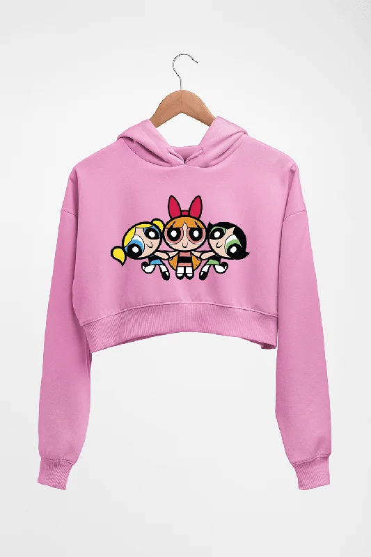 Hurry In stylish pullover hoodiePowerpuff Girls Crop HOODIE FOR WOMEN
