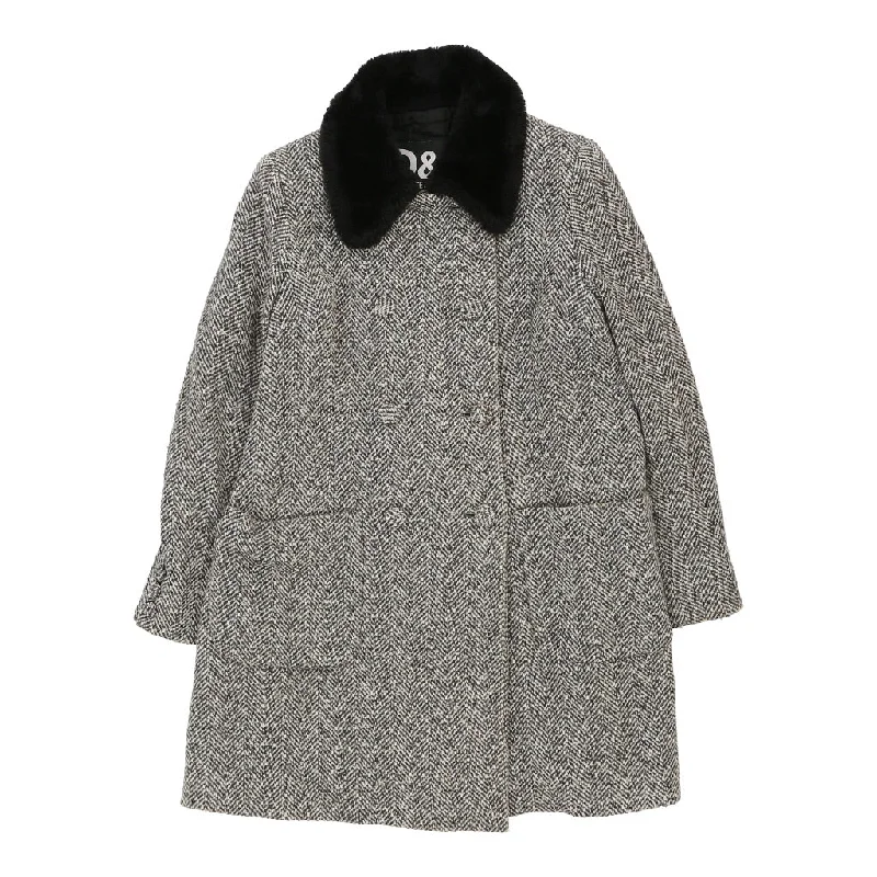 Instant Discount Dolce & Gabbana Trench Coat - Large Grey Wool Blend
