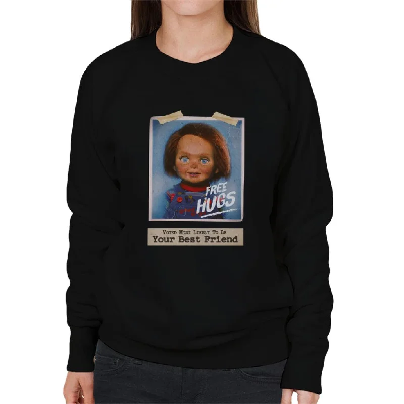Closeout Sale urban activewear hoodieChucky Voted Most Likely To Be Your Best Friend Women's Sweatshirt Closeout Sale urban activewear hoodieChucky Voted Most Likely To Be Your Best Friend Women's Sweatshirt