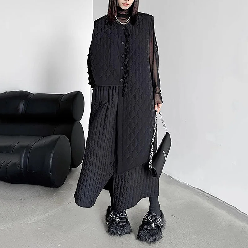 Don’t Miss Out Dark Asymmetric Cotton Vest