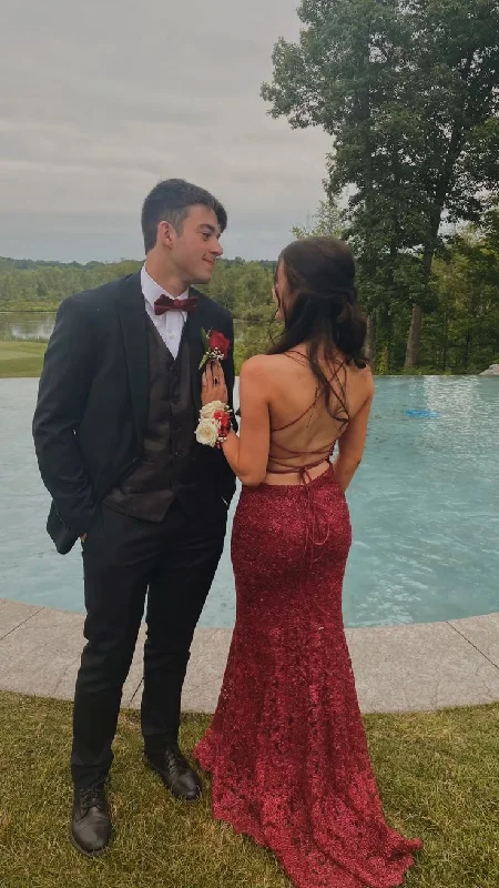 Deal Dash party-ready dressRust Red Mermaid Sleeveless Long Prom Dress Formal Party Dress,DP738 Deal Dash party-ready dressRust Red Mermaid Sleeveless Long Prom Dress Formal Party Dress,DP738