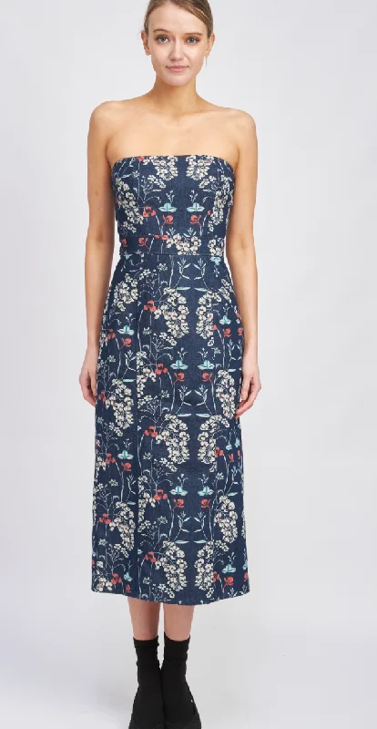 floral wrap dressStrapless Midi Dress by En Saison