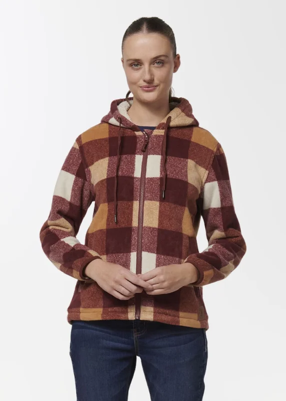 Exclusive Offers Womens check zip hoodie