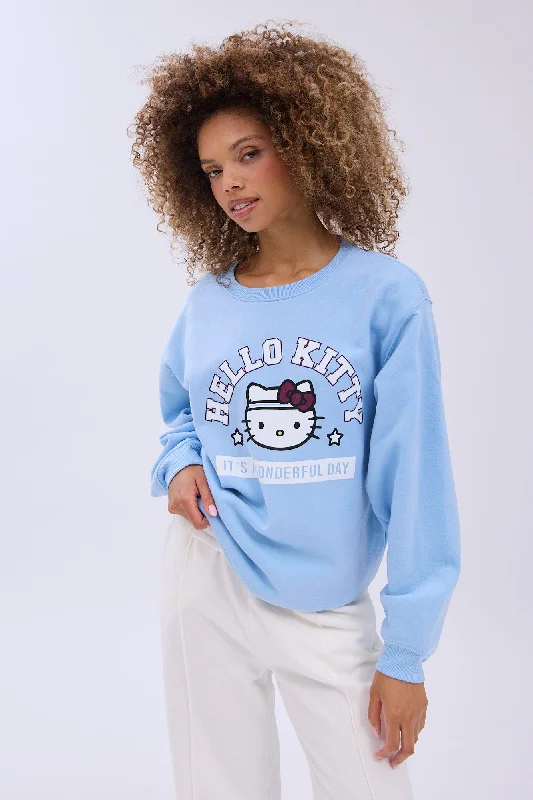 Stock Up and Save modern athletic hoodieHello Kitty It's A Wonderful Day Graphic Crew Neck Relaxed Sweatshirt Stock Up and Save modern athletic hoodieHello Kitty It's A Wonderful Day Graphic Crew Neck Relaxed Sweatshirt