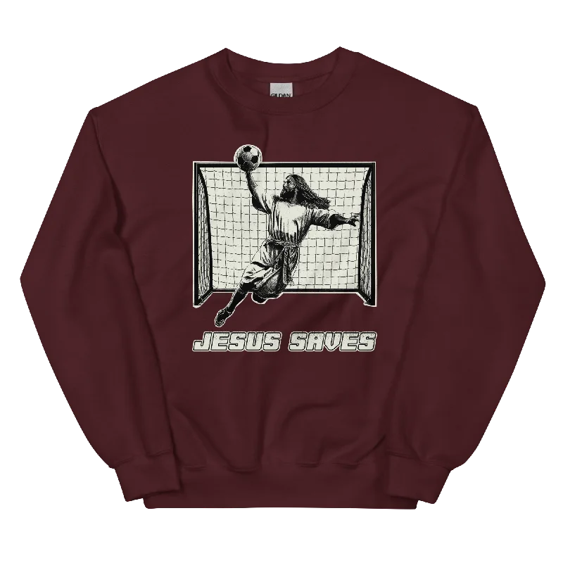 soft athletic sweatshirtJesus Saves Unisex Sweatshirt