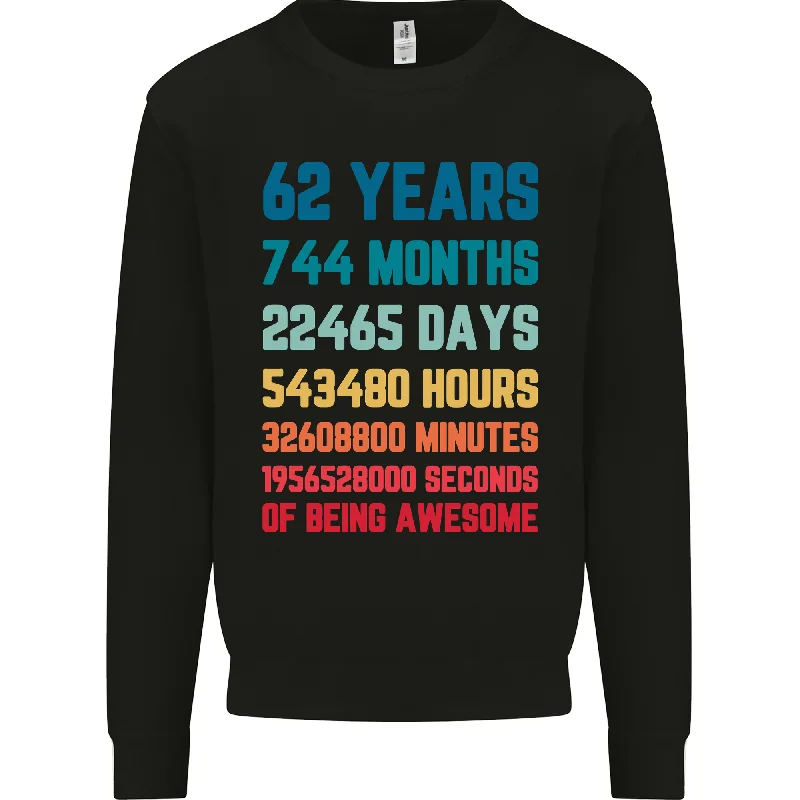Buy Now comfy workout sweatshirt62nd Birthday 62-Year-Old Men's Sweatshirt Jumper