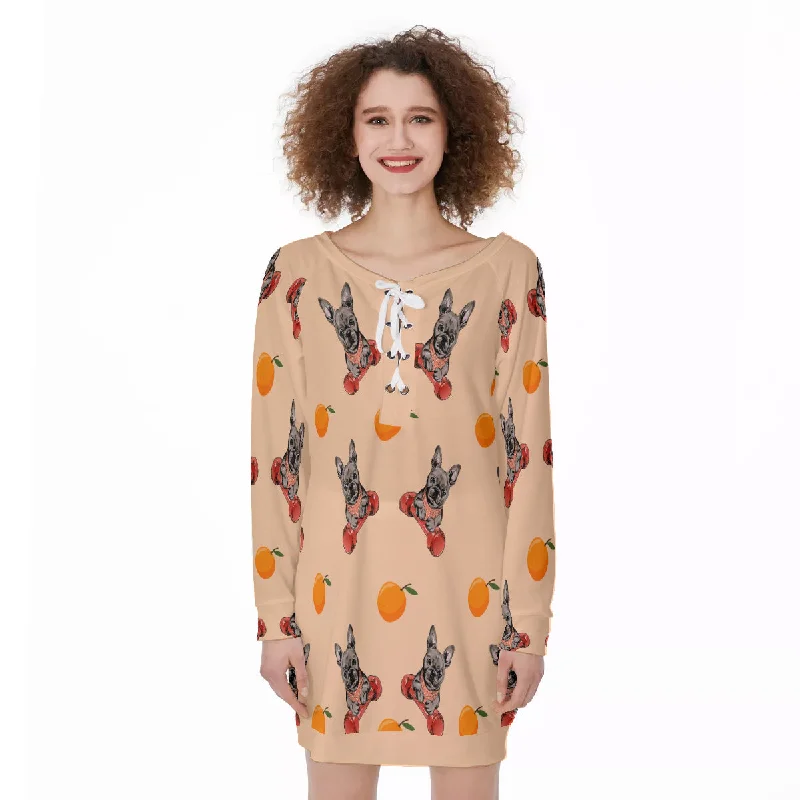 Quick Sale fitted hoodieMINNIE - Women's Lace-Up Sweatshirt
