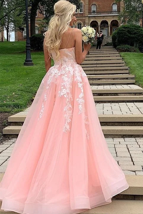 Season Finale Sale evening dressGorgeous Pink Tulle Long Ball Gown Prom Dress with Appliques,DP749 Season Finale Sale evening dressGorgeous Pink Tulle Long Ball Gown Prom Dress with Appliques,DP749