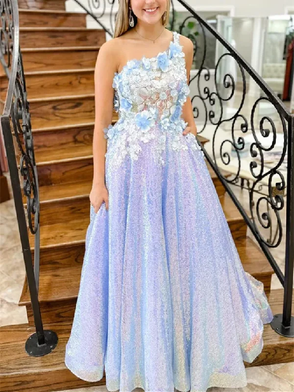 Weekend Flash Sale puff sleeve dressOne Shoulder 3D Flower A-Line Long Prom Dress with Sequins,DP1009 Weekend Flash Sale puff sleeve dressOne Shoulder 3D Flower A-Line Long Prom Dress with Sequins,DP1009