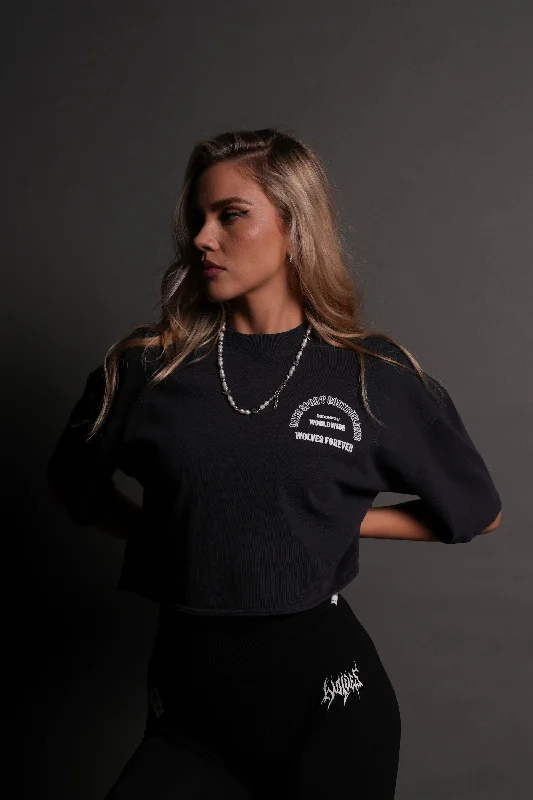 Year-End Sale The One You Feed V2 "Premium" Oversized (Cropped) Tee in Midnight Blue Year-End Sale The One You Feed V2 "Premium" Oversized (Cropped) Tee in Midnight Blue