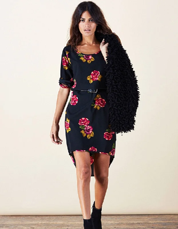 layered dressDarcie Black Rose Dress