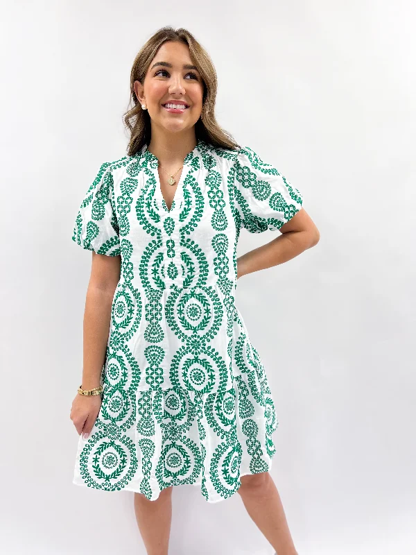 puff sleeve dressGreen Emerson Dress