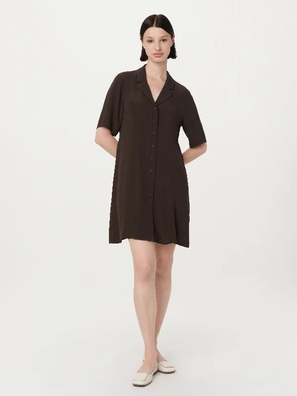 t-shirt dressThe Camp Collar Dress in Dark Chocolate