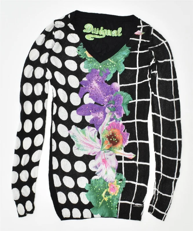 The Best Prices cool graphic hoodieDESIGUAL Womens Crew Neck Jumper Sweater UK 8 Small Black Viscose The Best Prices cool graphic hoodieDESIGUAL Womens Crew Neck Jumper Sweater UK 8 Small Black Viscose