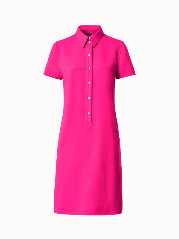 layered dressCotton Silk Stretch Double-Face Shirt Dress