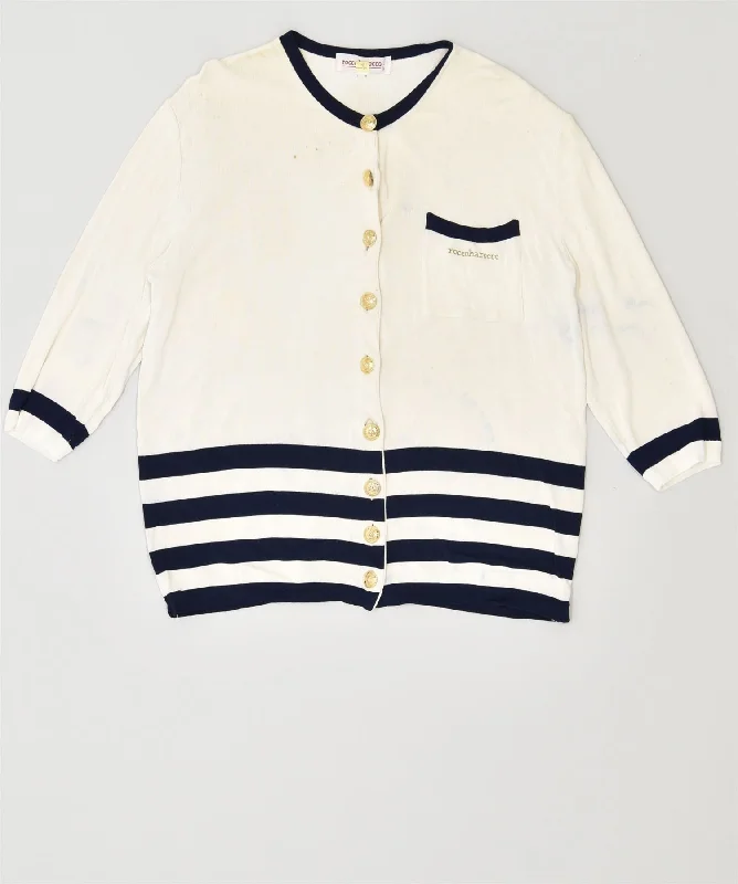 Lowest Price zip-up hoodie for gymROCCOBAROCCO Womens Cardigan Sweater IT 46 Large White Viscose Vintage Lowest Price zip-up hoodie for gymROCCOBAROCCO Womens Cardigan Sweater IT 46 Large White Viscose Vintage