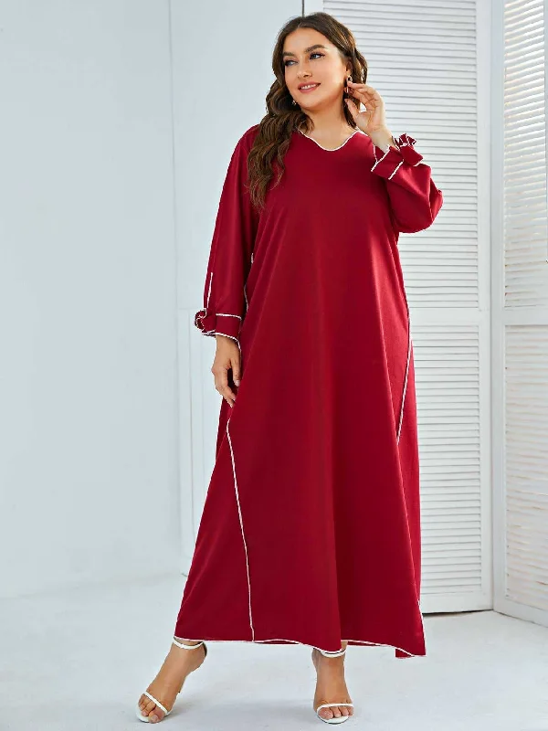 mini dressKittenAlarm - Women's Plus Size Casual Long Sleeve Maxidress XL-4XL