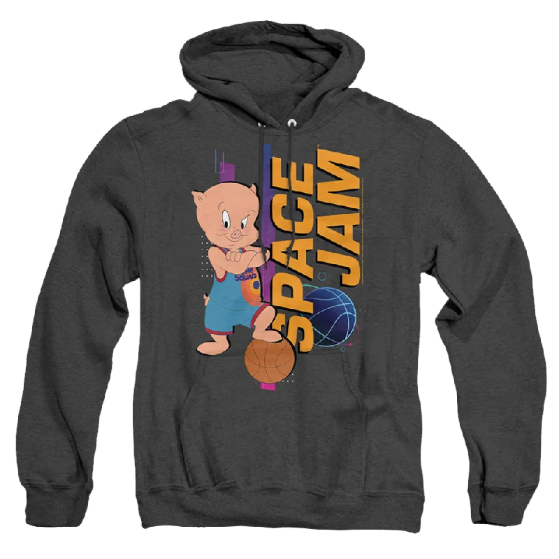 Midnight Madness cozy hoodie for cold weatherSpace Jam - A New Legacy Porky Standing - Heather Pullover Hoodie Midnight Madness cozy hoodie for cold weatherSpace Jam - A New Legacy Porky Standing - Heather Pullover Hoodie