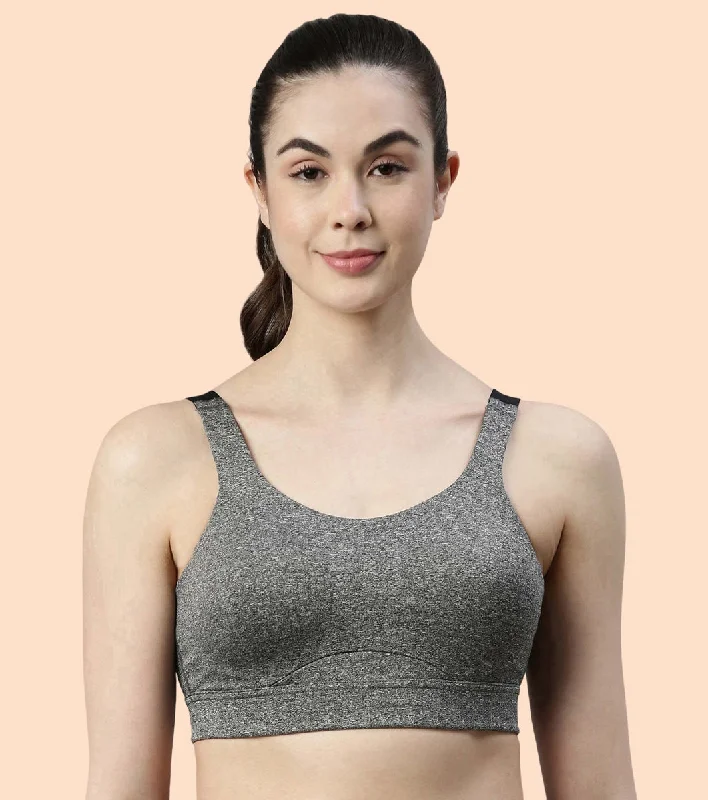 Quick Sale Enamor Agion SB18 Convertible Back High-Impact Sports Bra for Women- Full Coverage, Padded and Wirefree - Grey Melange Quick Sale Enamor Agion SB18 Convertible Back High-Impact Sports Bra for Women- Full Coverage, Padded and Wirefree - Grey Melange