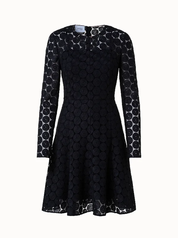 floral dressFit and Flare Dress in Dot Embroidery