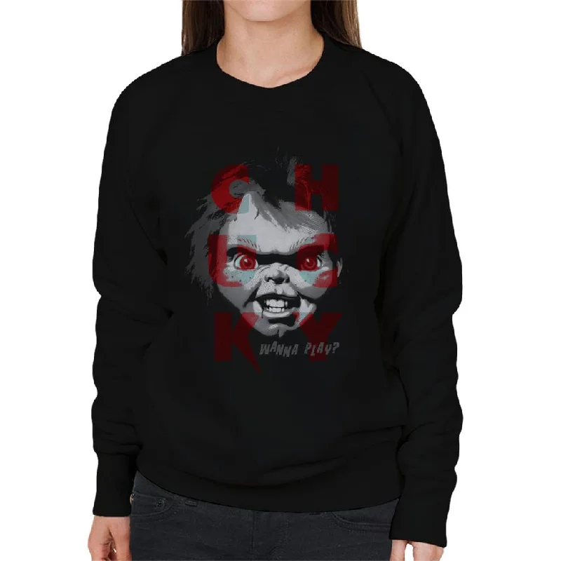 Today’s Deal eco-friendly fitness hoodieChucky Doll Wanna Play Women's Sweatshirt