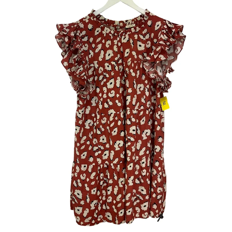 Warehouse Sale Dress Casual Short By Jodifl In Orange, Size: 1x