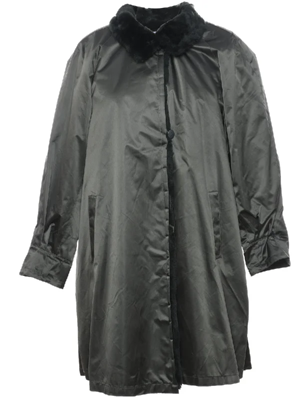 Price Buster Olive Green Trench Coat - M