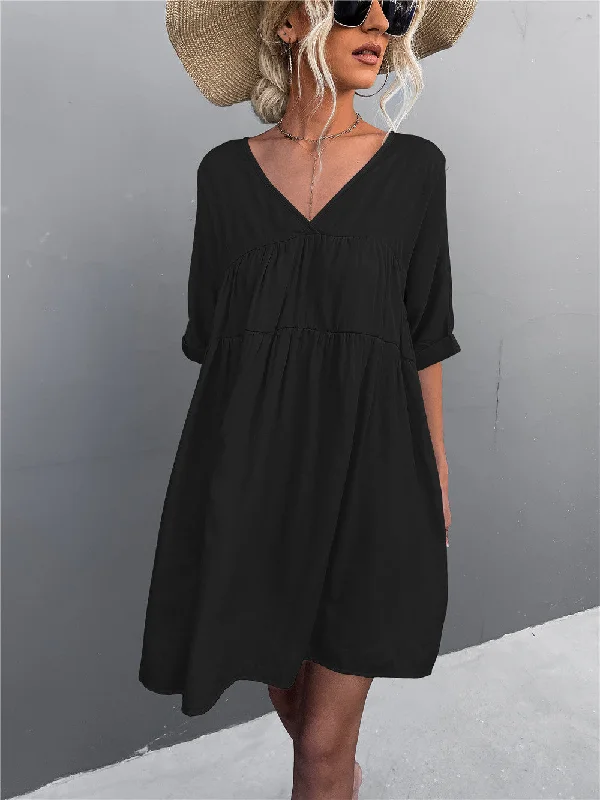 comfy maxi dressCheers To Summer Pocketed Tassel Dress - Black