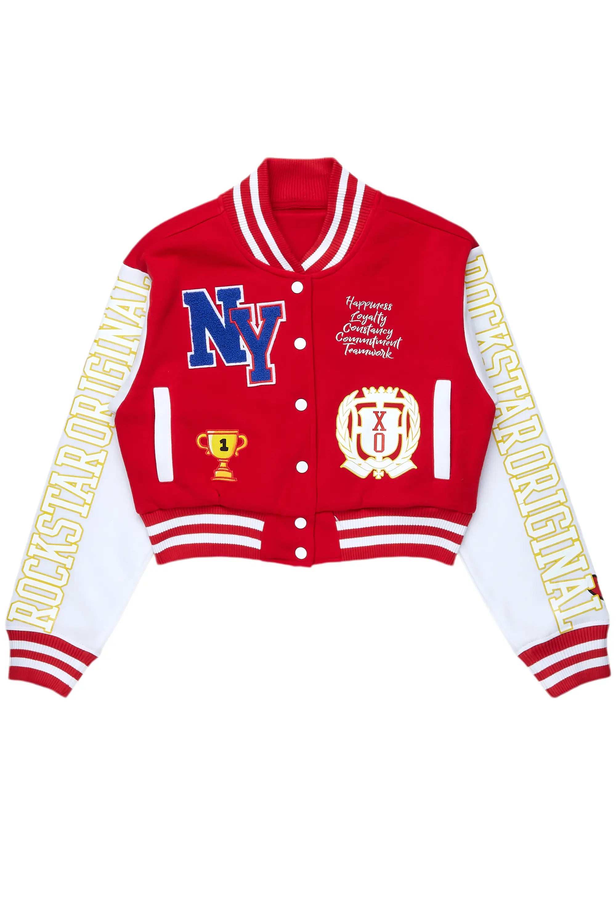 Extra Discounts Brelynn Red Varsity Jacket